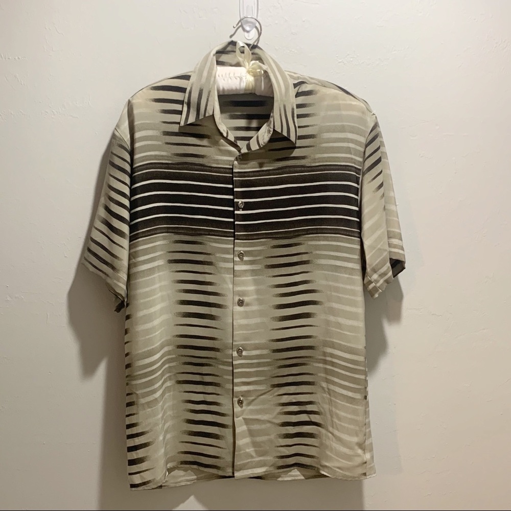 BASSIRI UOMO shirt men’s Medium Brown micro fiber